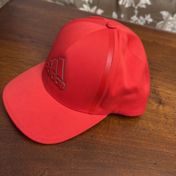 Adidas TaylorMade Hat red FlexFit Delta Adult Mens solid red Adidas Cap Hat L/XL - Picture 13 of 13